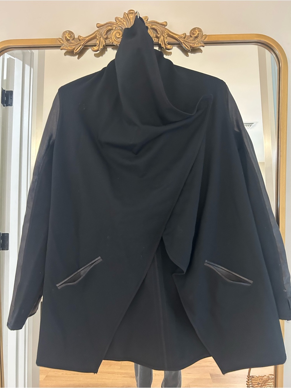 Spanx Drape Front Jacket in "Very Black”
